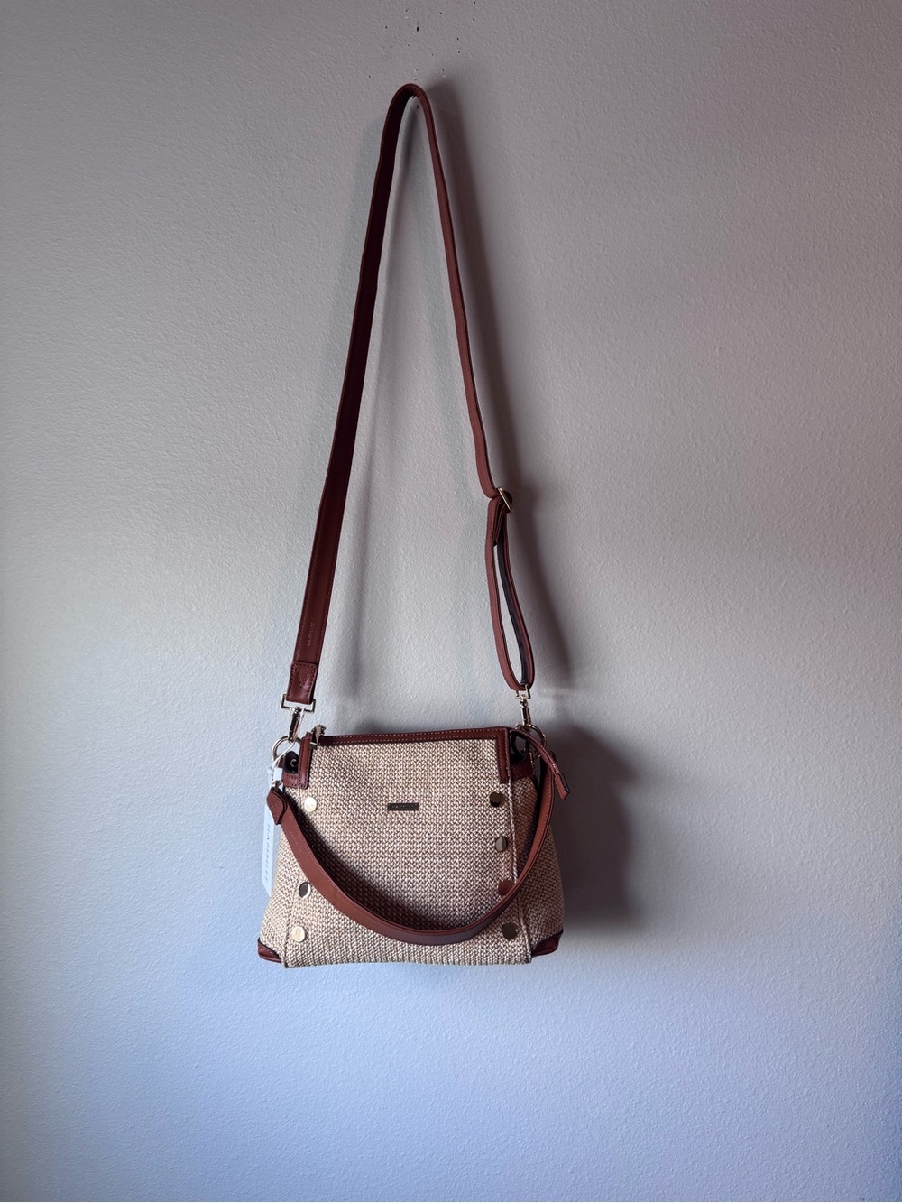 Hammitt Bryant Med Cocoa Raffia Bag NWT - Picture 2 of 7
